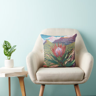 Proteas - Beauty arises from strength Throw Pillow
