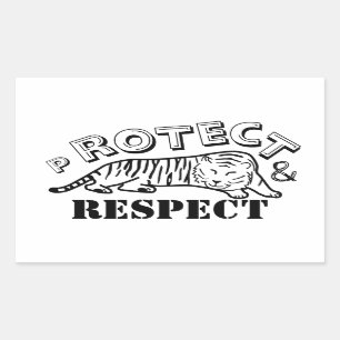 Protect and Respect Wildlife Tiger Sticker