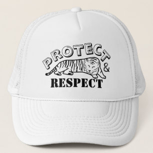 Protect and Respect Wildlife Tiger Trucker Hat