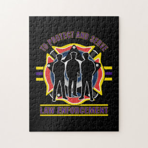 Protect and Serve Police Jigsaw Puzzle
