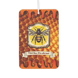 Protect Bees Drive with Ease Custom Text Air Freshener
