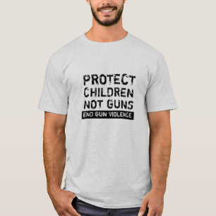 Protect Children Not guns black distressed grunge T-Shirt