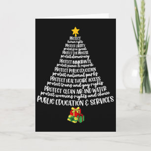 Protect Democracy Christmas Tree Tee, Subtle Anti Card