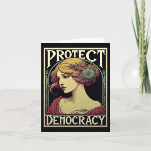 Protect Democracy Feminist Activist Art For Social Card