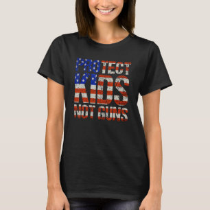 Protect Kids Not Gu Ns Vintage Us Flag Texas G Un T-Shirt