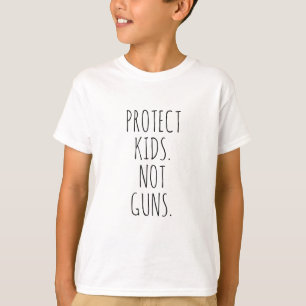 Protect kids Not guns black handwritten typography T-Shirt