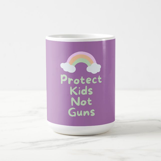 Protect Kids Not Guns Word Art  Coffee Mug (Center)