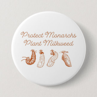 Protect Monarchs Plant Milkweed 3 Inch Round Button