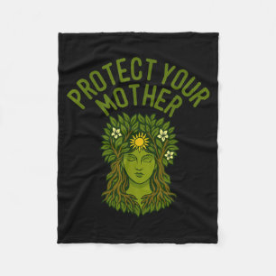 Protect mother earth day nature lover fleece blanket