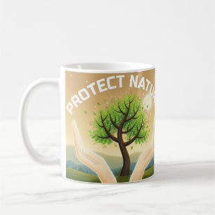 Protect Nature - Mystical Tree of Life Design Coffee Mug