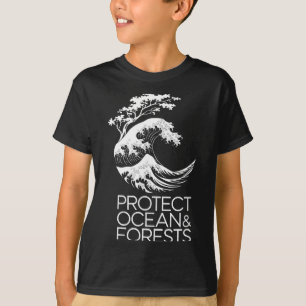 Protect Oceans And Forests Nature Lover Earth Day  T-Shirt