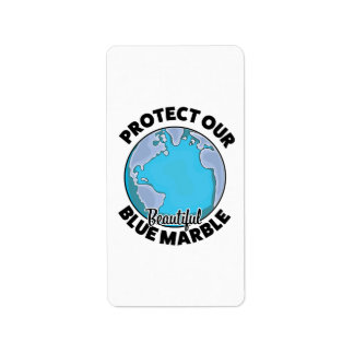 Protect Our beautiful Blue Marble Label