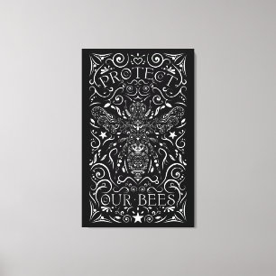 protect our bees canvas print