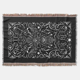 protect our bees throw blanket