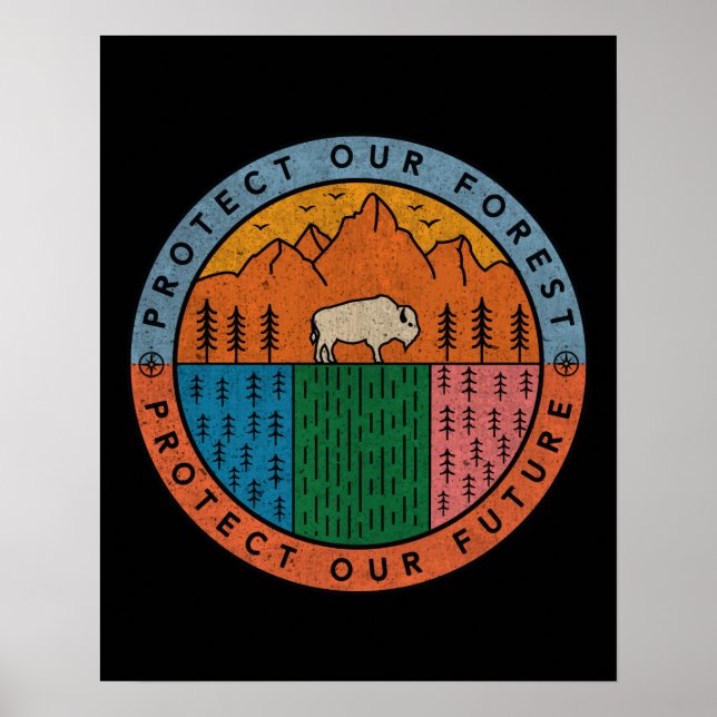 Protect Our Forest National Parks Climate Change Poster (Front)