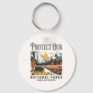 Protect Our National Parks Defund Doge Parks Not P Keychain