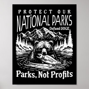 Protect Our National Parks Defund Doge Parks Not P Poster