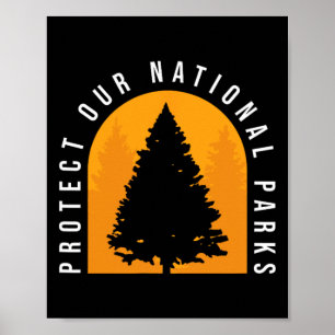 Protect Our National Parks Distressed Outdoor Wand Poster