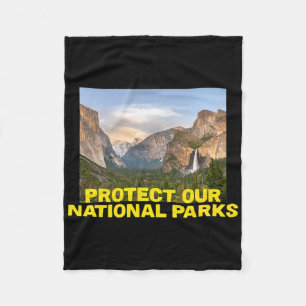 Protect Our National Parks - Hiking Premium  Fleece Blanket