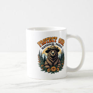Protect Our National Parks Resist Alt Us Bear  Coffee Mug