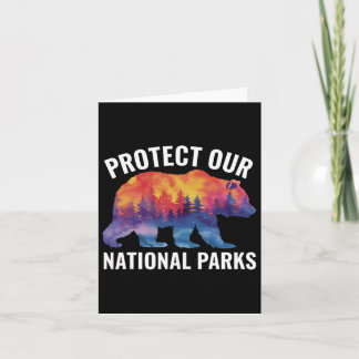 Protect Our National Parks Smokey Resist Bear Fore Card