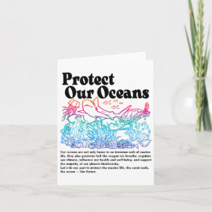 Protect Our Oceans Save Earth World Ocean Day Card