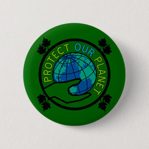 Protect Our Planet 2 Inch Round Button