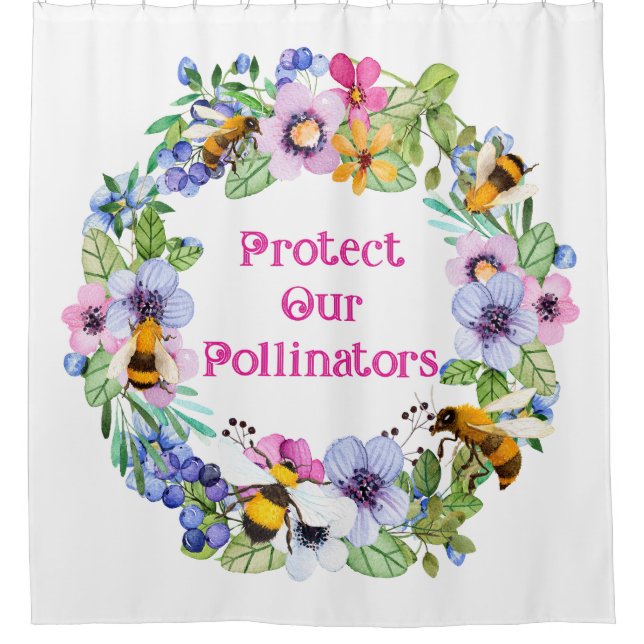 Protect Our Pollinators Bees Flowers (Front)