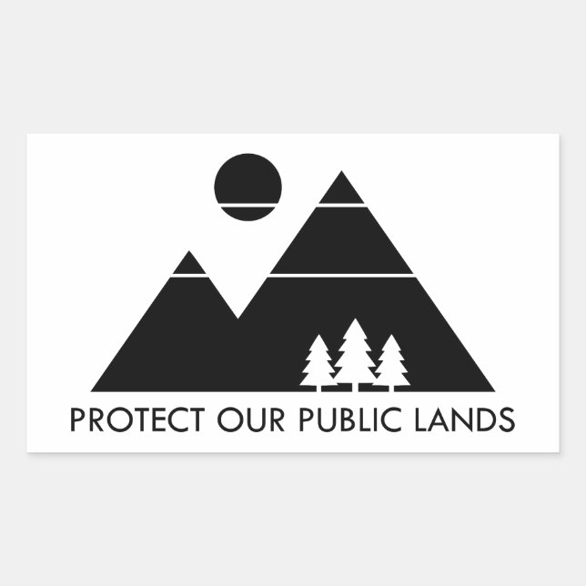 Protect Our Public Lands Mountain Sticker (Front)