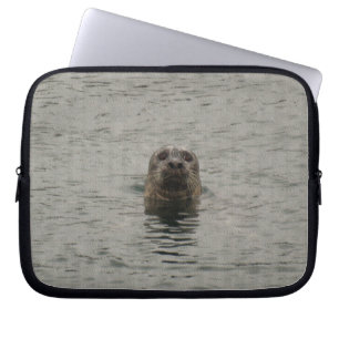 Protect Our Seals from Hunting - Wildlife Art Laptop Sleeve