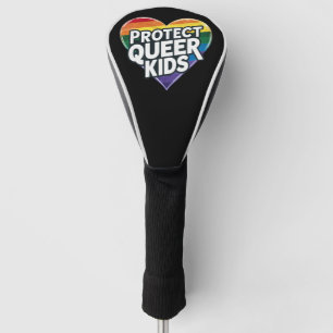  Protect Queer Kids  Rainbow Heart  LGBT Pride  Golf Head Cover