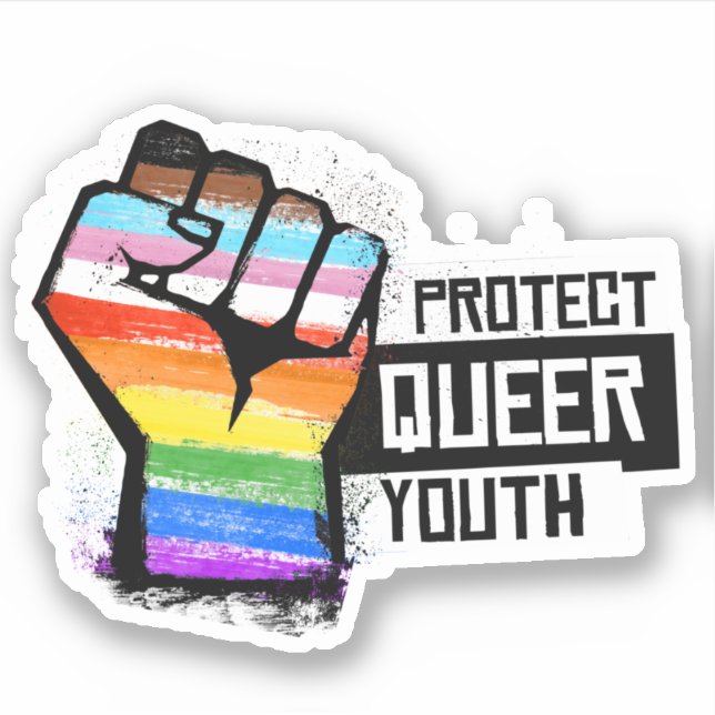 Protect Queer Youth - Progress Pride Fist (Front)