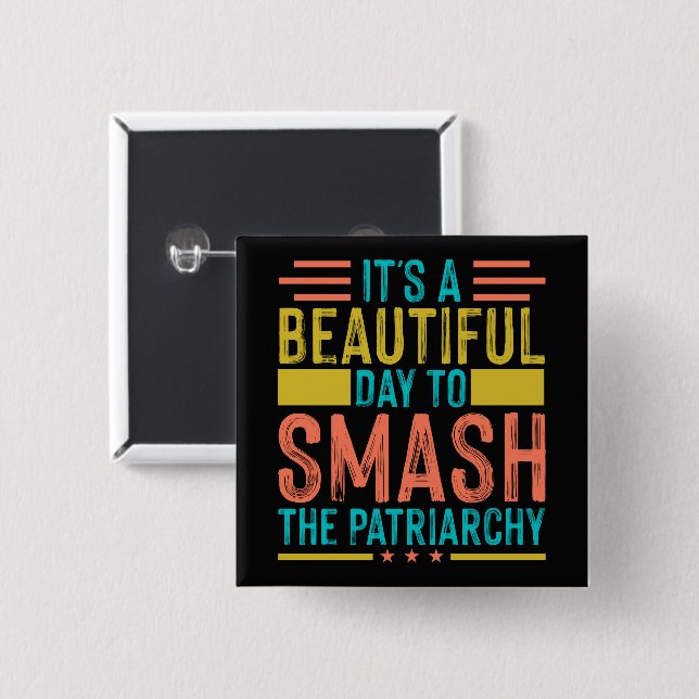 Protect Roe V Wade, Protest  2 Inch Square Button (Front & Back)
