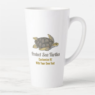 Protect Sea Turtles Customize Latte Mug