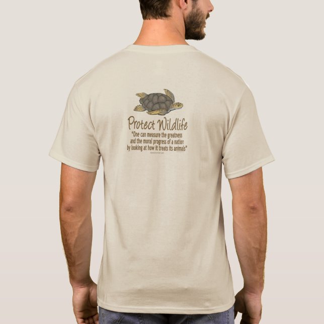 Protect Sea Turtles Environmental T-Shirt (Back)