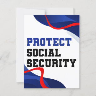 Protect Social Security Political Postcard
