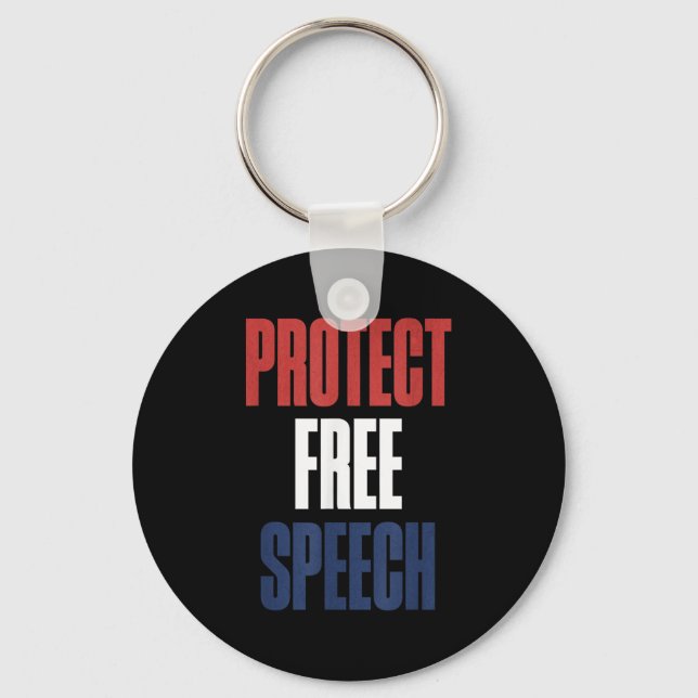 Protect Speech Patriotic Men And Women  Keychain (Front)