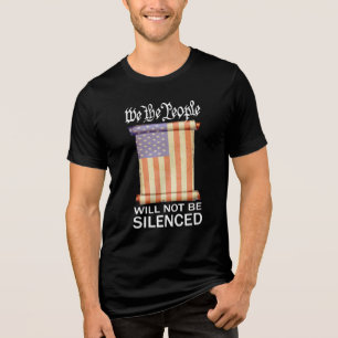 Protect the 1st Amendment Constitution US Flag Tri-Blend Shirt