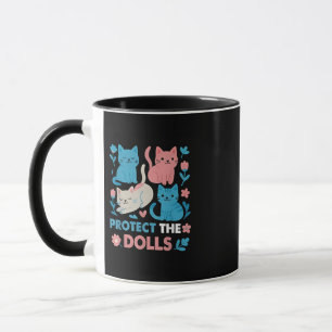 Protect the Dolls Equality Trans LGBT cats Lover  Mug