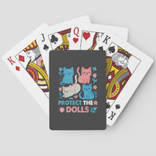 Protect the Dolls Equality Trans LGBT cats Lover Playing Cards