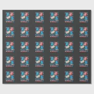 Protect the Dolls Equality Trans LGBT cats Lover Wrapping Paper