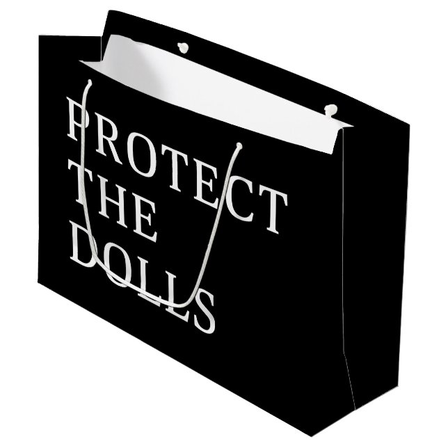 Protect The Dolls Large Gift Bag (Front Angled)