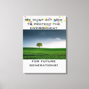 Protect The Environment Custom Minimalist Canvas Print