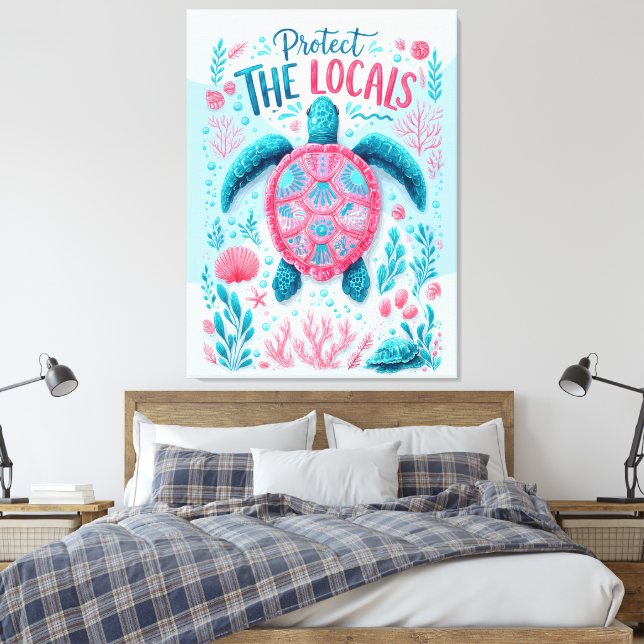 Protect the Locals  Canvas Print (Insitu(Bedroom))