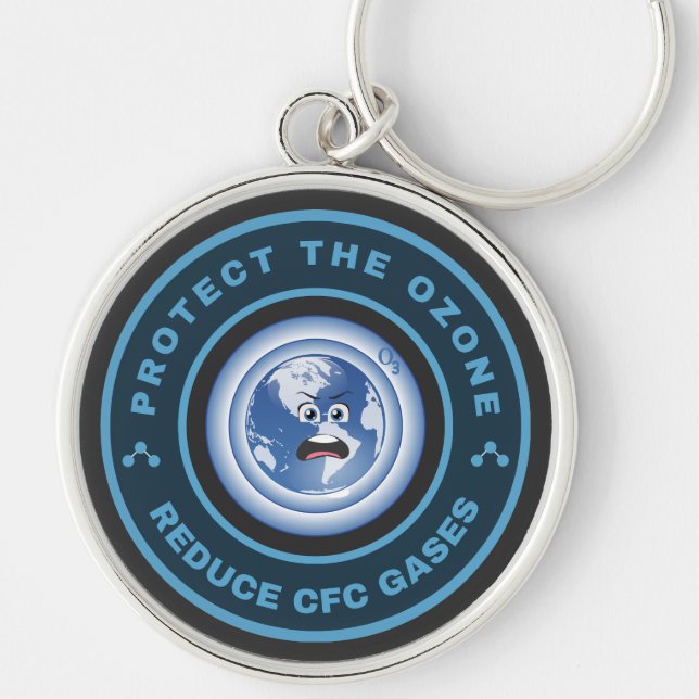 Protect the Ozone reduce CFC gases Keychain (Front)