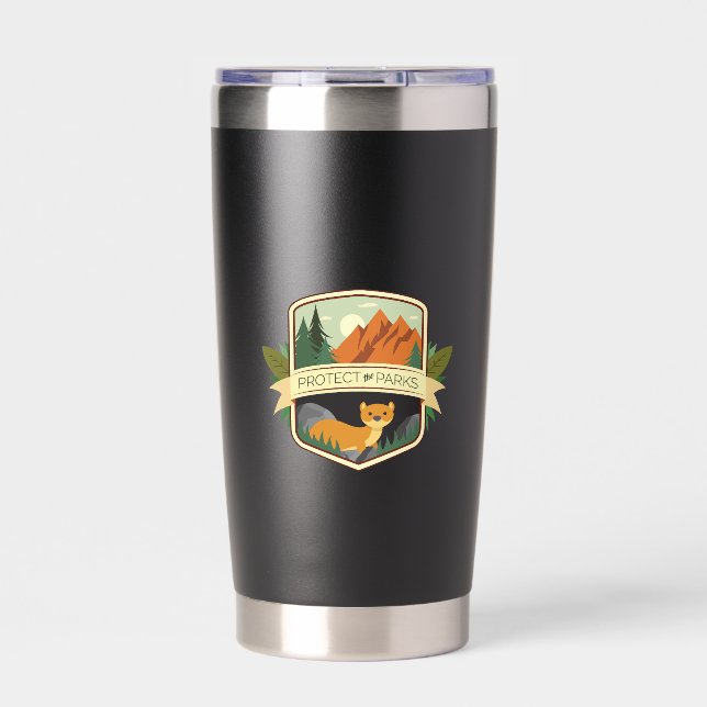 Protect the Parks Weasel Insulated Tumbler (Front)