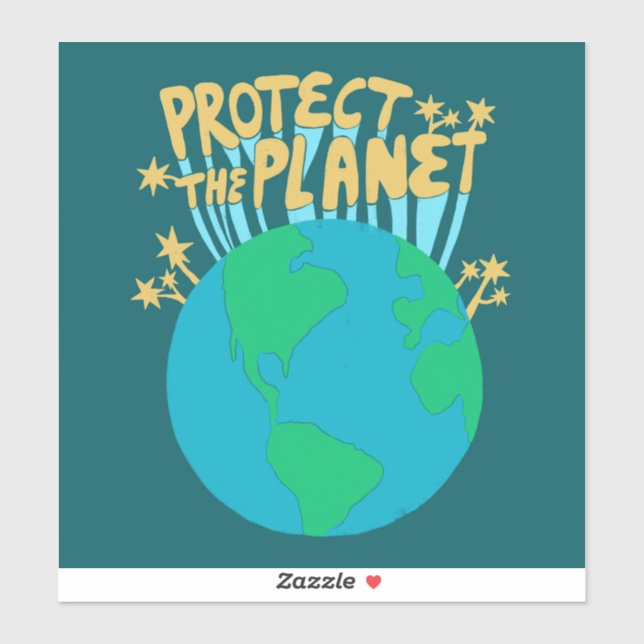 PROTECT THE PLANET SAVE EARTH Eco Green (Sheet)