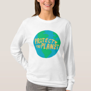 PROTECT THE PLANET SAVE EARTH Eco Green T-Shirt