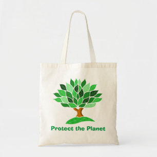 Protect the Planet. Tree Design. Tote Bag
