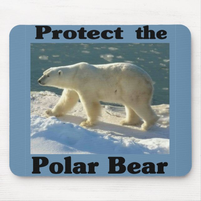 Protect the Polar Bear Mouse Pad (Front)